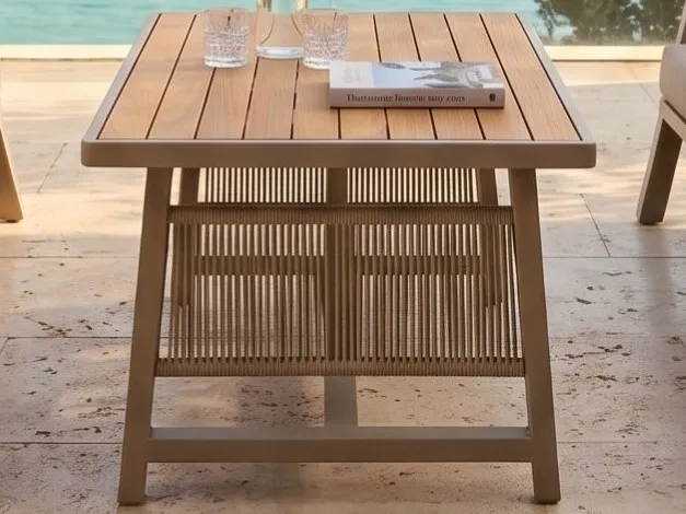 Verona Craft coffee table with woven rope base